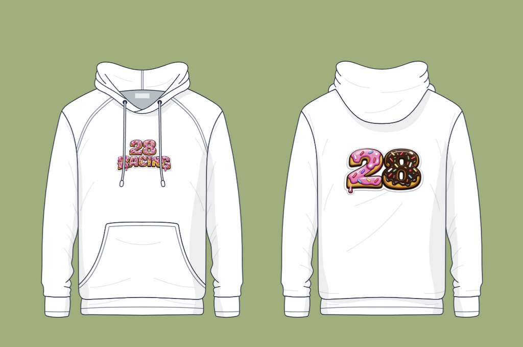 Bluza 28Racing biała - Donut
