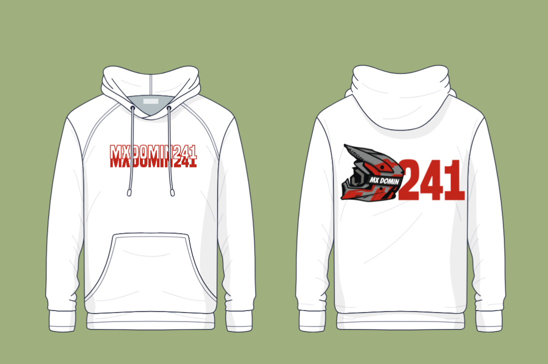 Bluza MxDomin241 Pomarańczowo-Biała
