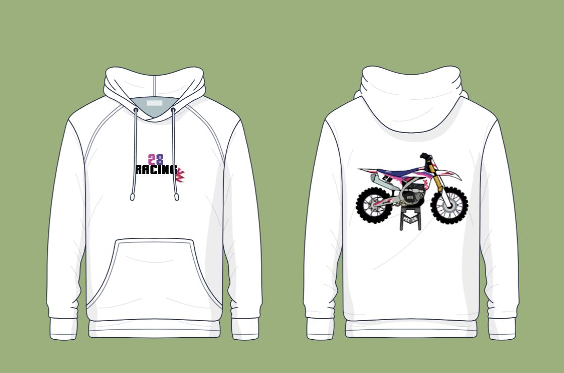 Bluza 28Racing - yamaha yz 50th Biała